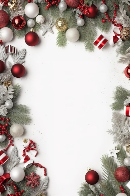 Banner de feliz natal com espaço em branco para visualização superior do texto