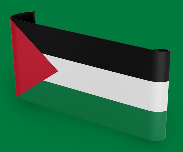 Banner de fita da bandeira da palestina