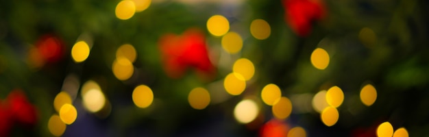 Banner de fundo de bokeh de luz de natal