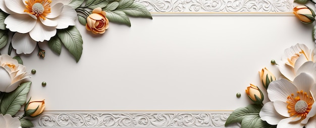 banner de fundo de flores para design de site