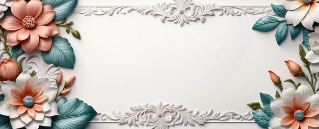 banner de fundo de flores para design de site