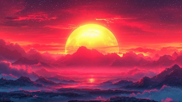 Banner de fundo do céu com poeira solar HD