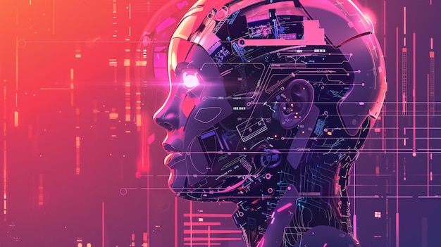 Banner de ilustração de inteligência artificial