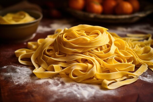 Banner de macarrão fettuccine Prato jantar Gerar Ai