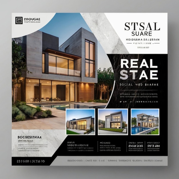 Banner de mídia social de venda de casas imobiliárias para o modelo de postagem do Instagram
