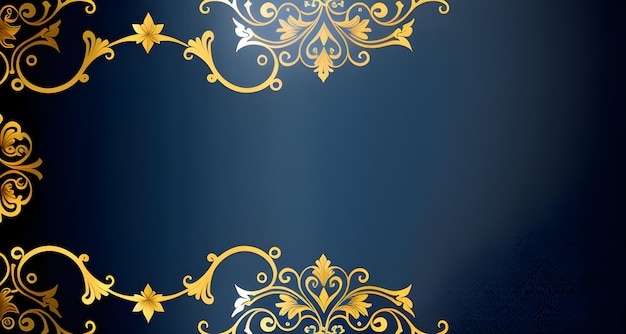 Banner de ouro de luxo com espaço de cópia para cumprimentos de celebração festiva tradicional IA generativa