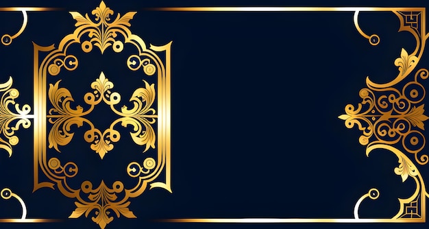 Banner de ouro de luxo com espaço de cópia para cumprimentos de celebração festiva tradicional IA generativa