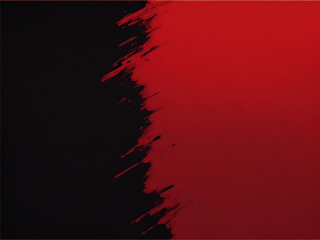 Banner de pincel em negrito com paleta de cores vermelha e preta Desenho de fundo contemporâneo impressionante