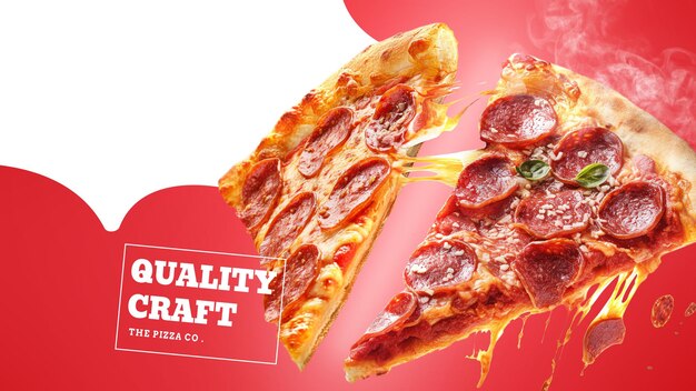 Foto banner de pizza fast food