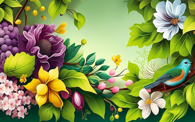 Banner de primavera e fundo abstrato. Fundo floral para design criativo, estampas, livreto.