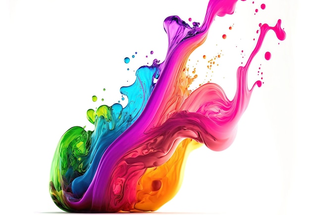Banner de textura de tinta molhada abstrata para um design refrescante ai generativo