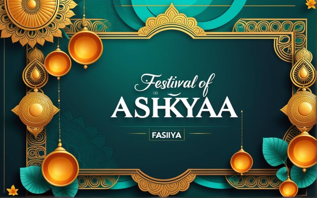 Foto banner de venda abstrato ou cartaz de venda para o festival de celebração de akshaya tritiya fundo composto