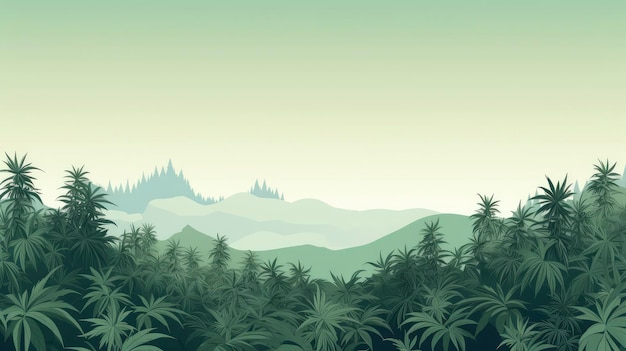 Banner der belebenden Hanfpflanze Cannabis-Sorte