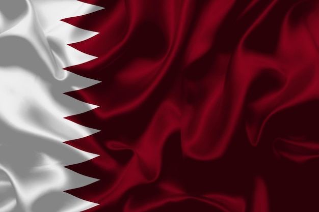 Banner-Design für den Nationaltag der Fahne von Katar, Textur-Illustration, hochwertiger Fahnen-Hintergrund