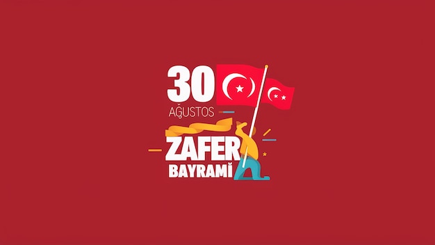 Foto banner-design zur feier des siegestages am 30. august zafer bayrami generative ai