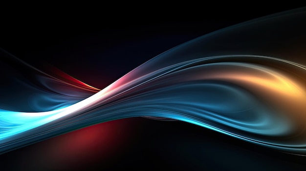 Banner de diseño de concepto corporativo de negocio de ondas abstractas IA generativa