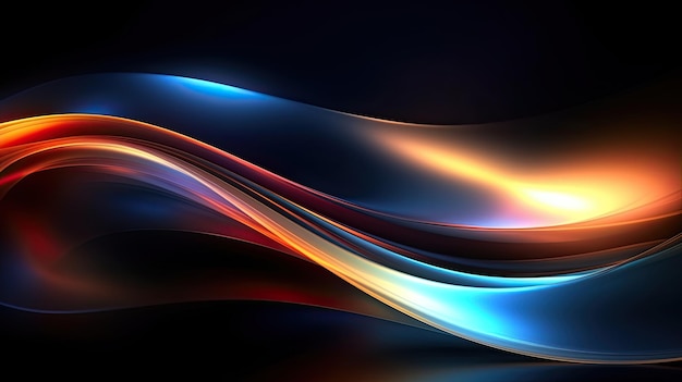 Banner de diseño de concepto corporativo de negocio de ondas abstractas IA generativa