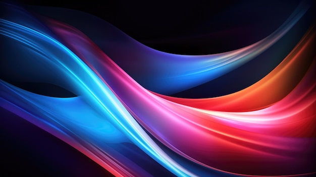 Banner de diseño de concepto corporativo de negocio de ondas abstractas IA generativa