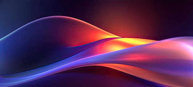 Banner de diseño de concepto corporativo de negocio de ondas abstractas IA generativa