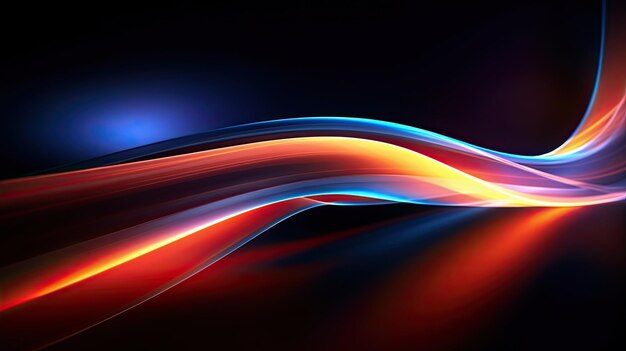 Banner de diseño de concepto corporativo de negocio de ondas abstractas IA generativa