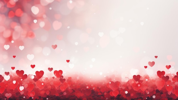 Banner do Dia dos Namorados do conceito de amor com fundo abstrato panorâmico