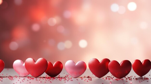 Banner do Dia dos Namorados do conceito de amor com fundo abstrato panorâmico