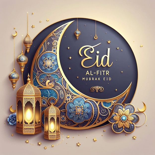 Banner Eid al Fitr Grüßkarte