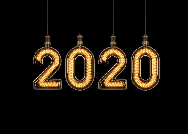 Banner de feliz año nuevo 2020