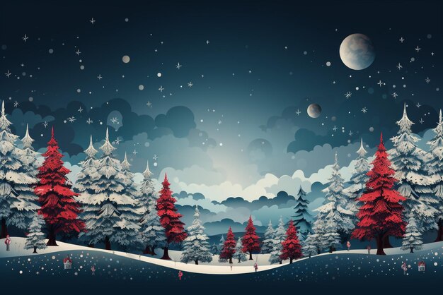 Foto banner del festival de feliz navidad con vector de árbol de navidad