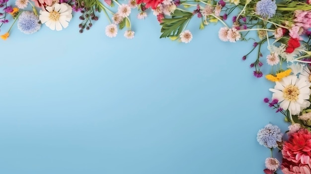 Banner con flores IA generativa