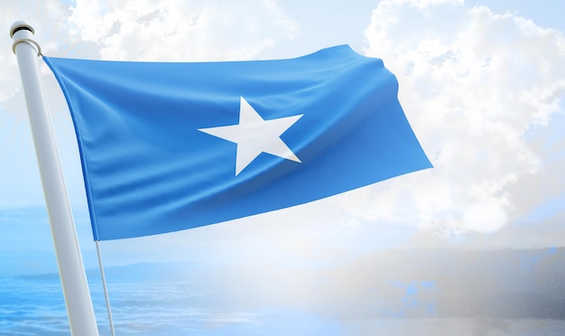 banner y fondo del día nacional de la bandera del país de somalia