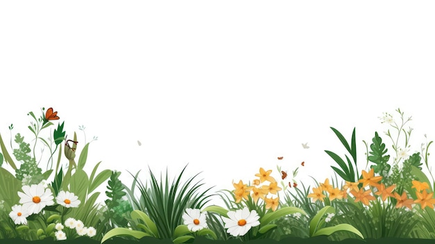Banner für den Hintergrund Gärten weißer Hintergrund Grunge-Hintergründe