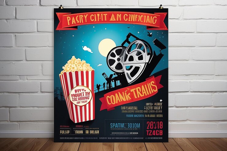 Foto banner für die vorführung von magic-filmen
