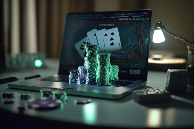 Banner für Online-Casino Texas Club Poker Poker Las Vegas Glücksspielindustrie Banner für App Mobile Desktop Tablet Casino Marktentwickler Konzept Virtual Casino Poker online