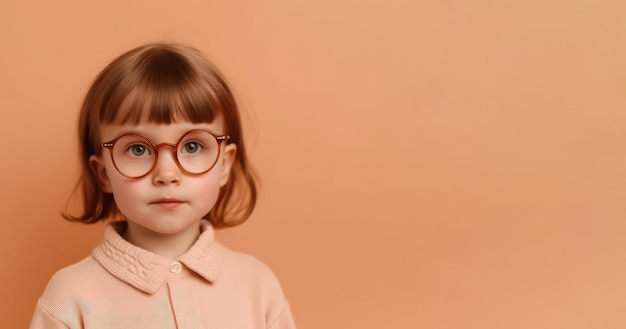 Banner de gafas de niña Generar Ai