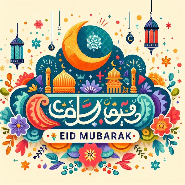 banner generativo de Eid Mubarak