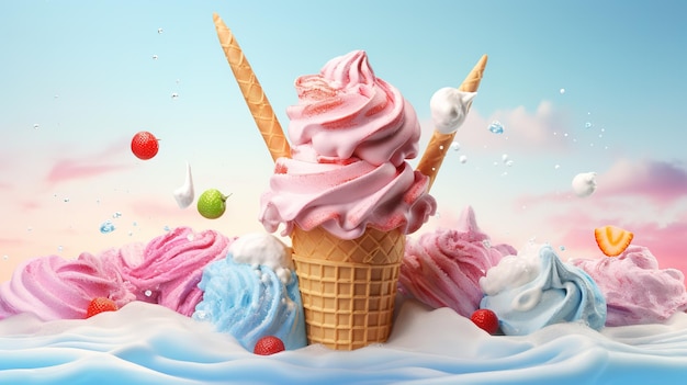 Banner con helado