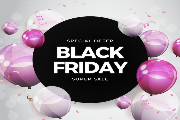 Banner Illustration von Black Friday Discount Super Sale Design-Element für Verkaufsbanner Poster Karten Werbemarketing-Rabatt-Event