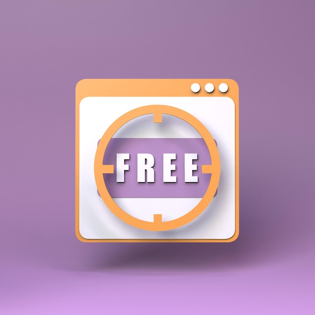 Banner con la ilustración de renderizado 3d gratis de inscripción