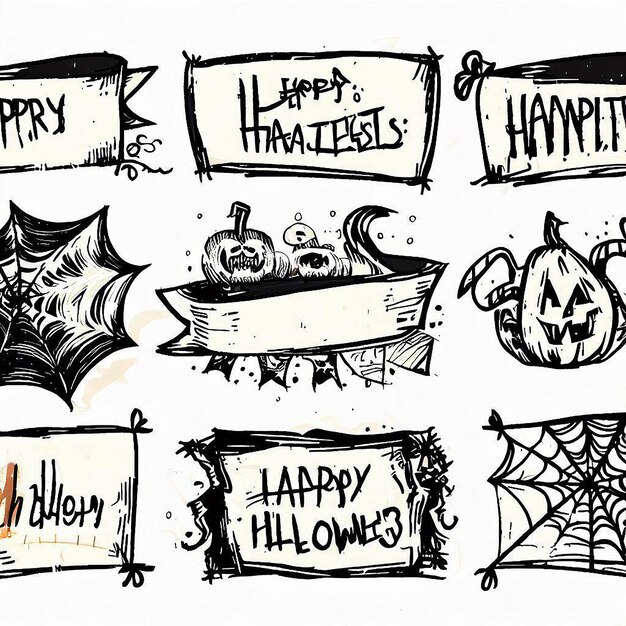 Foto banner lindo e misterioso de halloween com espaço para colocar texto