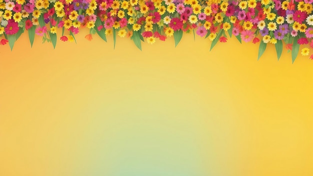 Banner mit Blumenrahmen