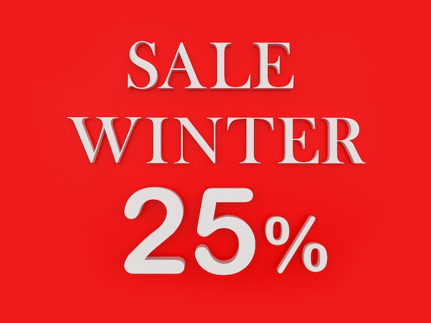 Banner mit Text Winter Sale fünfundzwanzig Prozent