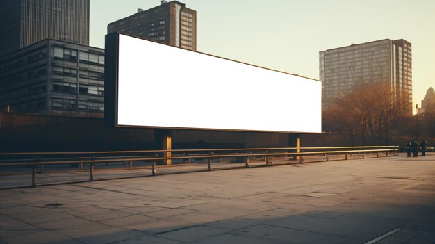 Foto banner modelo de outdoor branco para publicidade modelo de espaço de cópia de tela branca