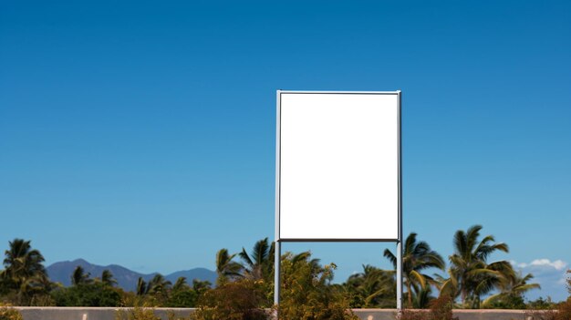 Foto banner modelo de outdoor branco para publicidade modelo de espaço de cópia de tela branca
