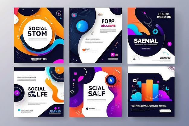 Banner moderno de mídia social, design editável e elegante para promoções