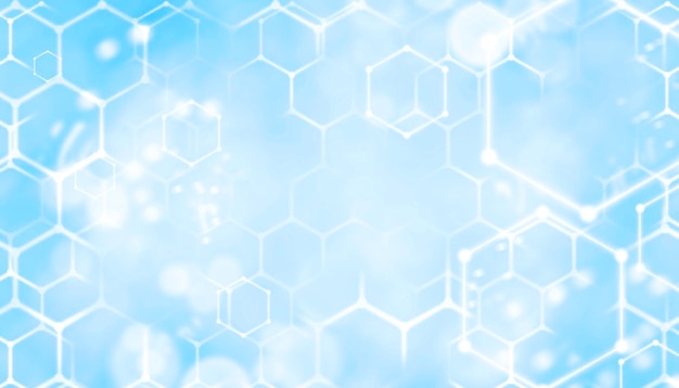 Banner o fondo con espacio de copia en fondo de tecnología de color azul con hermoso desenfoque y