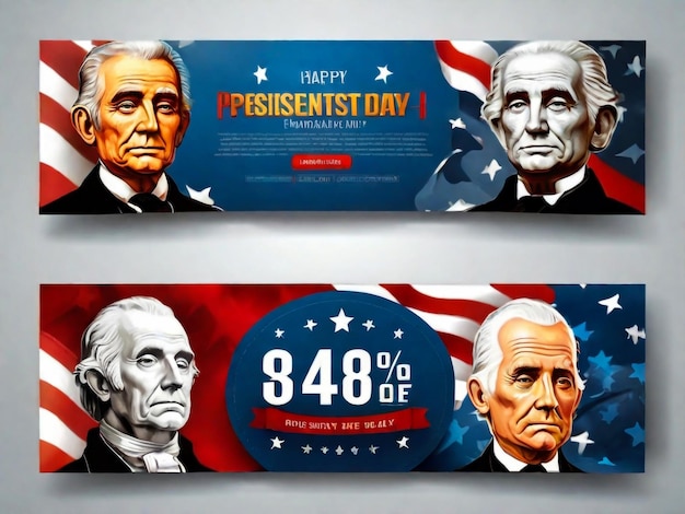 Banner- oder Plakatentwurf für den Tag der Präsidenten