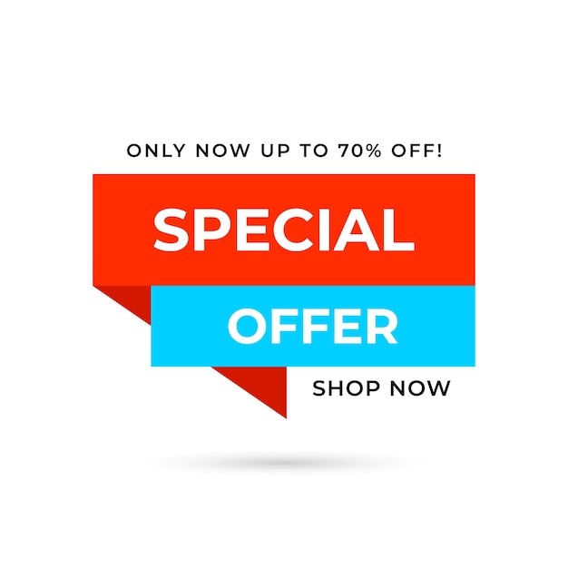 Banner de ofertas especiales de colores brillantes
