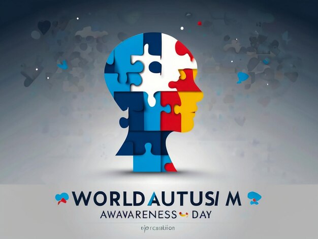 Foto banner ou cartaz ilustrativo do dia mundial de conscientização sobre o autismo