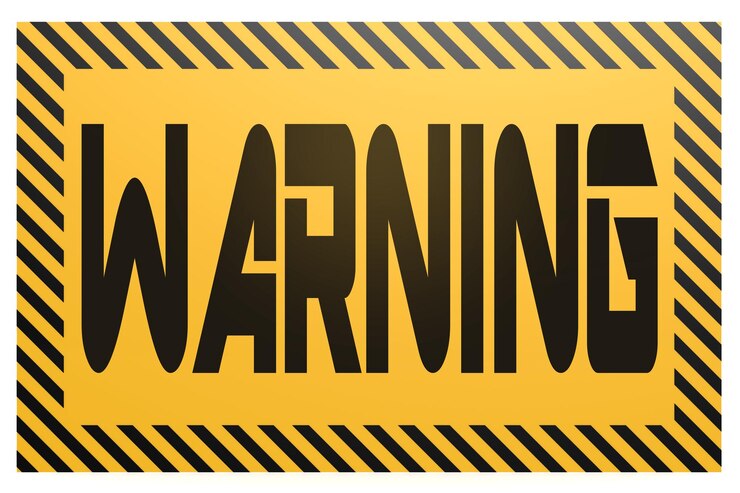 Foto banner con palabra de advertencia